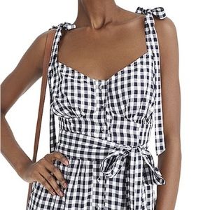 Jcrew Gingham Button Down Maxi Dress Size 14